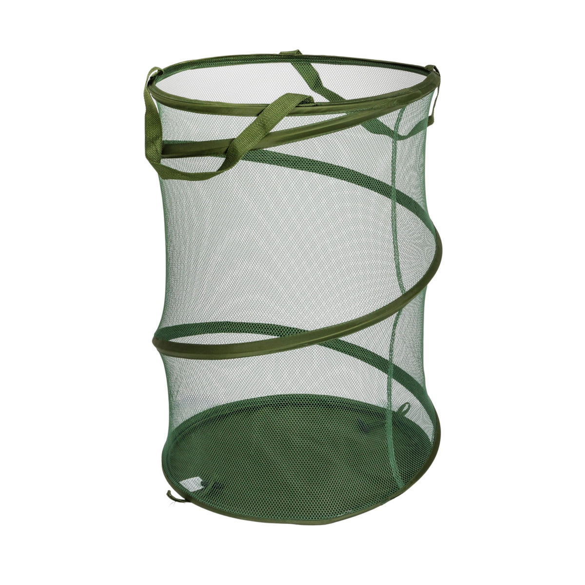 Household Essentials Pop-Up Mesh Laundry Hamper, Olive Green