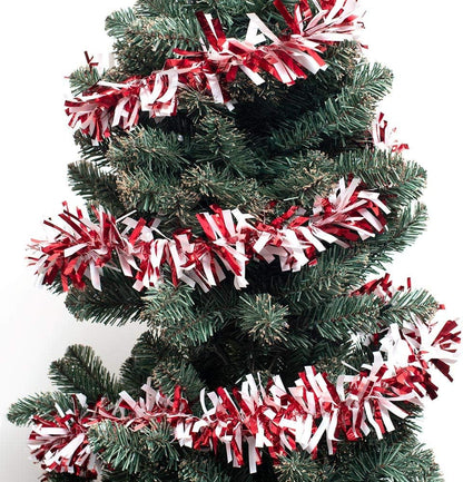 Anderson's Red & White Sparkle Glitter Metallic Tinsel Twist for Trailer Or Golf Cart, 4 inches