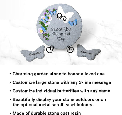 Let's Make Memories Personalized Garden Décor - Custom Garden Stone - Indoor/Outdoor - for Mom or