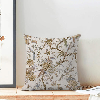 CXMEIFLY Spring Floral Birds Pillow Covers 16 x 16 Inch Set of 2 for Chinoiserie Flowers Decor
