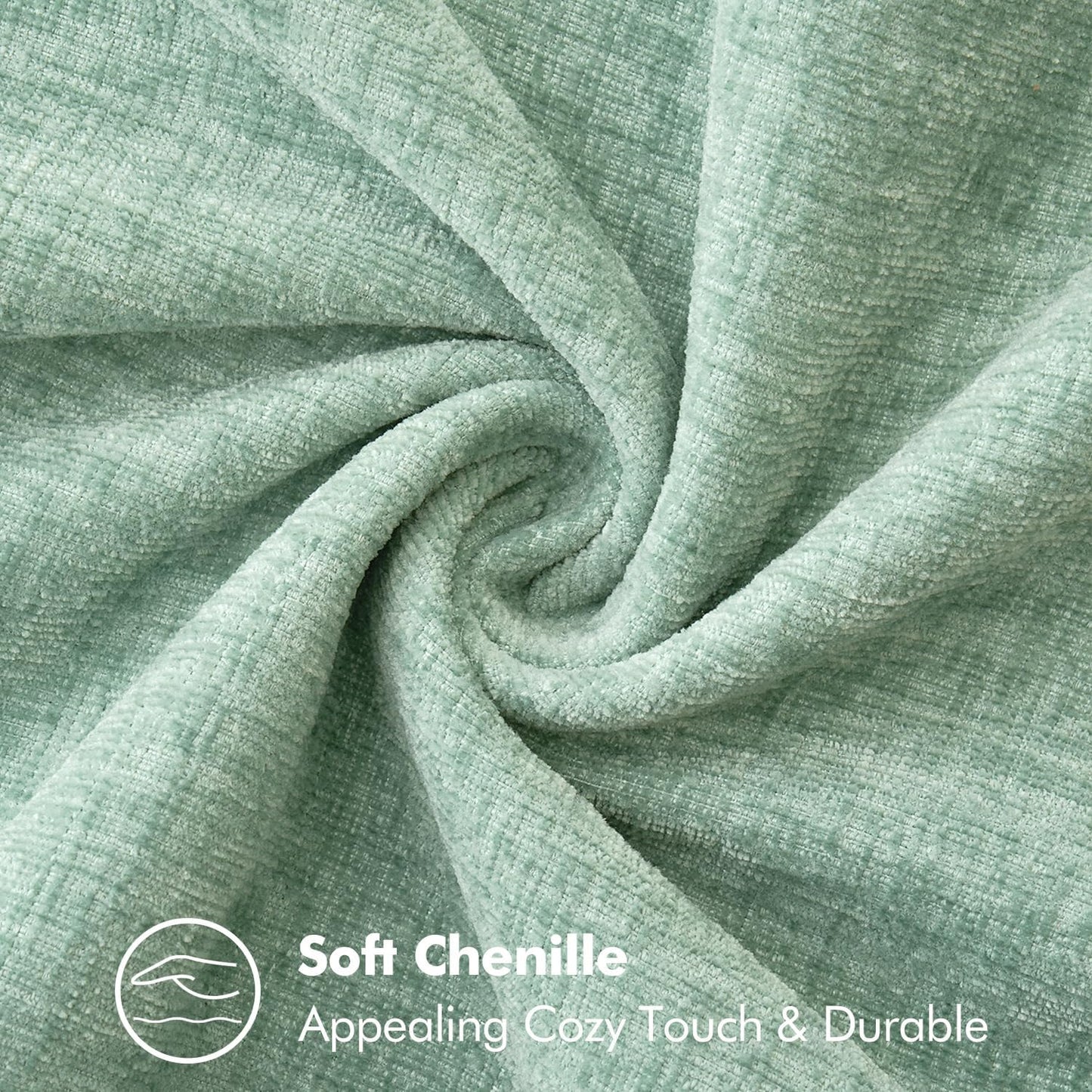 MIULEE Pack of 2 Couch Throw Pillow Covers 20x20 Inch Greyish Green Farmhouse Decorative Pillow