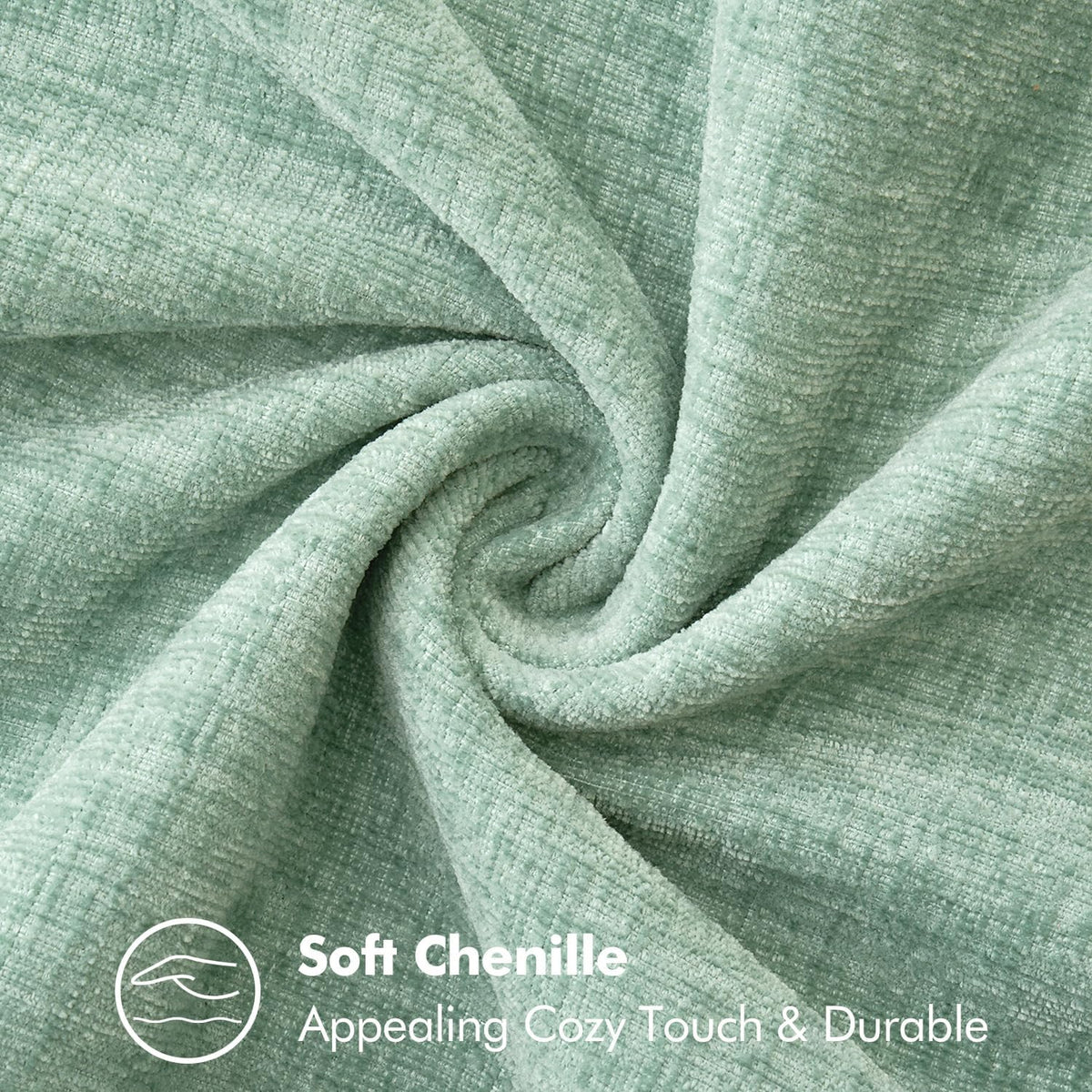 MIULEE Pack of 2 Couch Throw Pillow Covers 20x20 Inch Greyish Green Farmhouse Decorative Pillow
