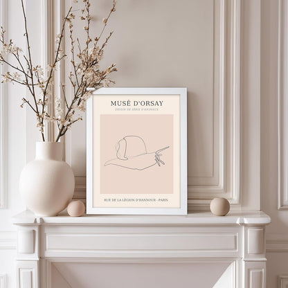 Poster Master Vintage Poster - Retro One Line Snail Drawing Print - Snail Line Art - Minimal Gift