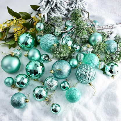 LANGXUN 36pcs Peacock Christmas Tree Decorations Balls, Bolas De Navidad, 2025 Christmas Decor