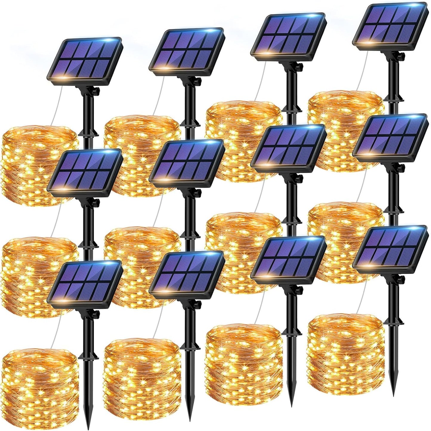 12 Pack Solar String Lights Outdoor, Total 960LED 396FT Solar Fairy Twinkle Lights Outdoor