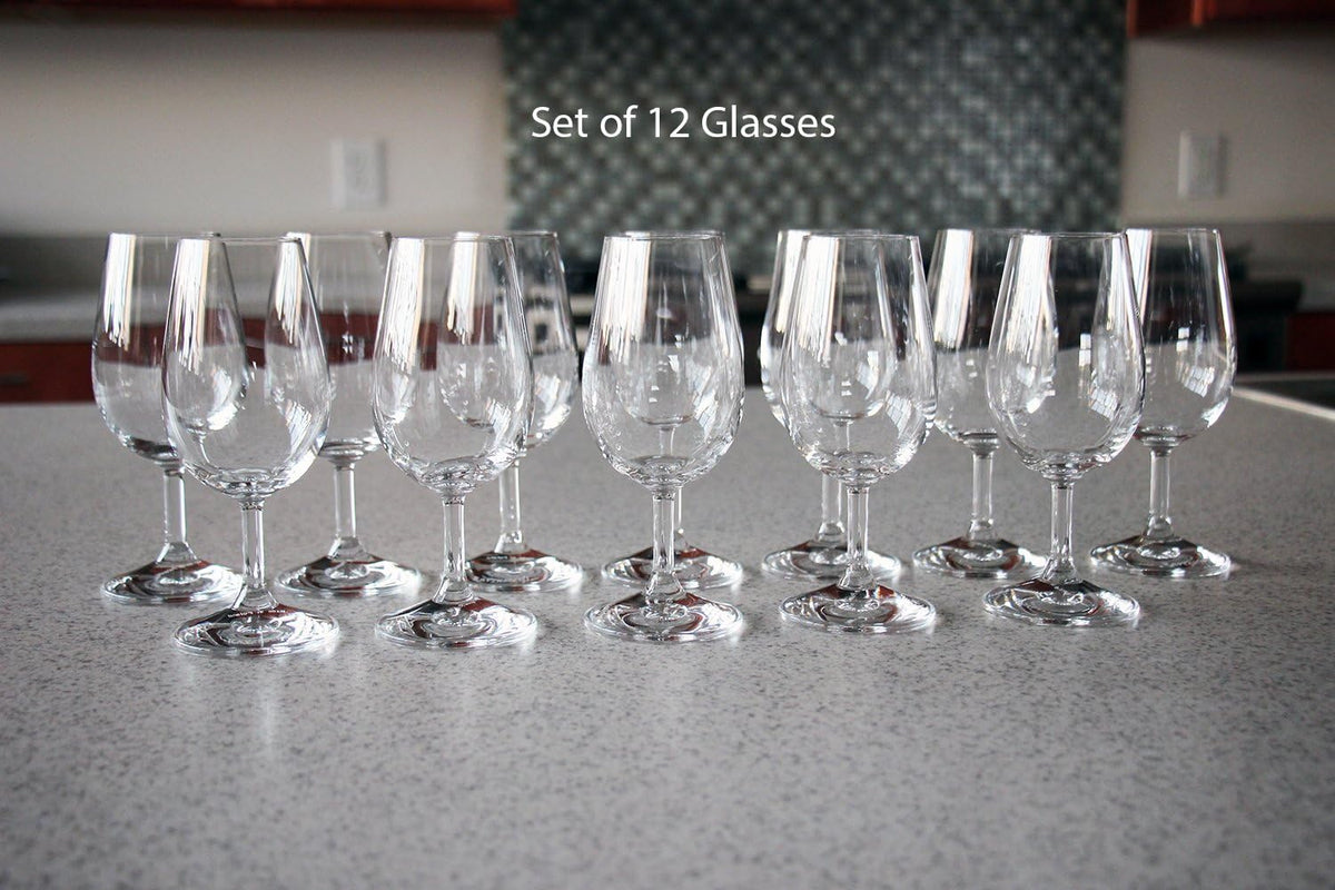Architectural Digest 2022 Best Glass, Set of 12 European, Lead-Free Crystalline INAO Wine Tasting