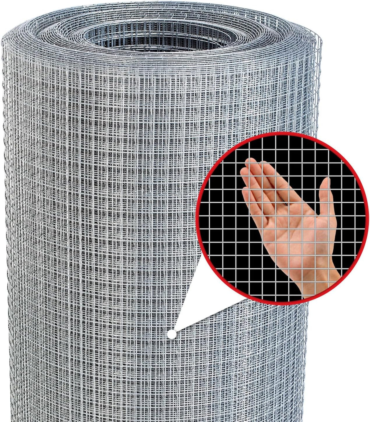 Hardware Cloth,1/2inch 48inx100ft 19 Gauge,Double-Layer Hot-Dip Galvanizing After Welding,Chicken