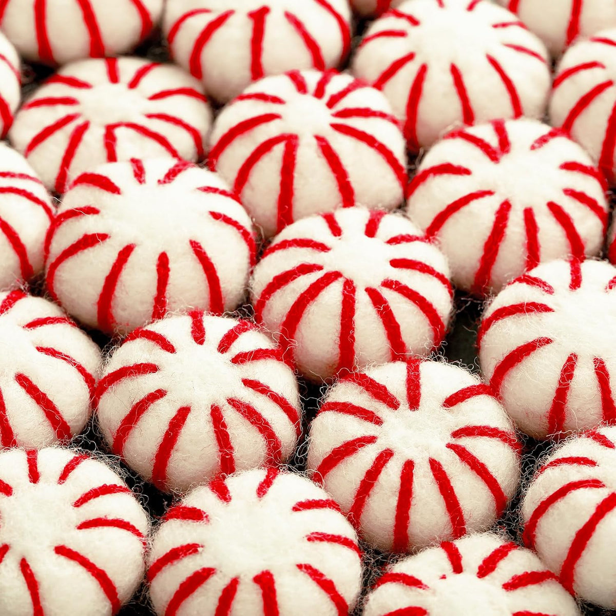 36 Pcs Felt Peppermint Decoration Christmas Wool Peppermints Christmas Arts Crafts Supplies, DIY