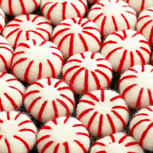 36 Pcs Felt Peppermint Decoration Christmas Wool Peppermints Christmas Arts Crafts Supplies, DIY