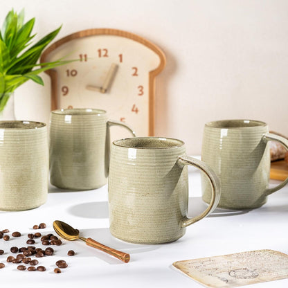GBHOME Large Coffee Mugs Set of 4, 18oz Handmade Ceramic Coffee Mugs Set with Gradient color for