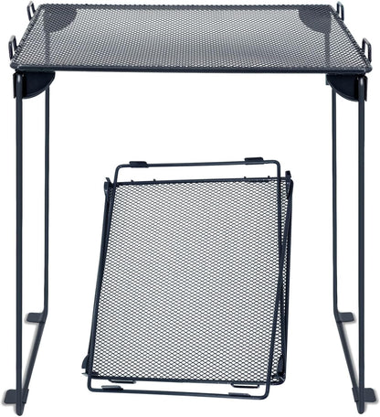 Neudeco Pack 2, Mesh Locker Shelf, Stackable Extra Tall Locker Organizer, Collapsible and Metal