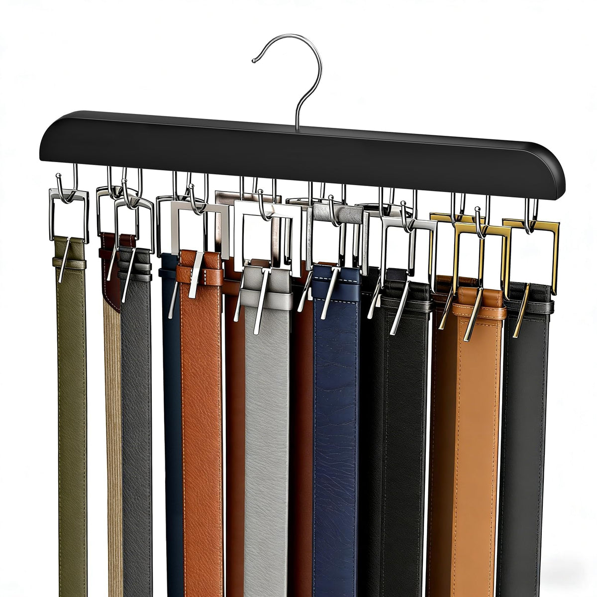Belt Hanger for Closet Max 42 Belts, Belt Organizer Closet Accessories