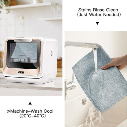DOLOPL Placemats Set of 6, Reversible Wipeable & Heat Resistant Place Mats, Modern Faux Leather