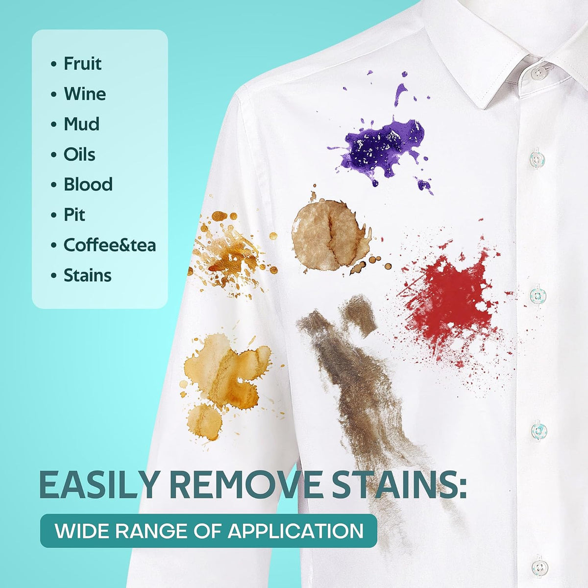 BFWood Laundry Stain Brush, Large Natural Soft Boar Bristles, Removes Tough Stains from Delicate