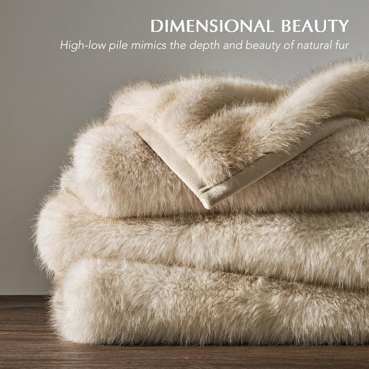 Luxury Faux Fur Throw Blanket, Soft Fluffy Faux Mink Blankets for Bed, Couch, Sofa, Thick Cozy