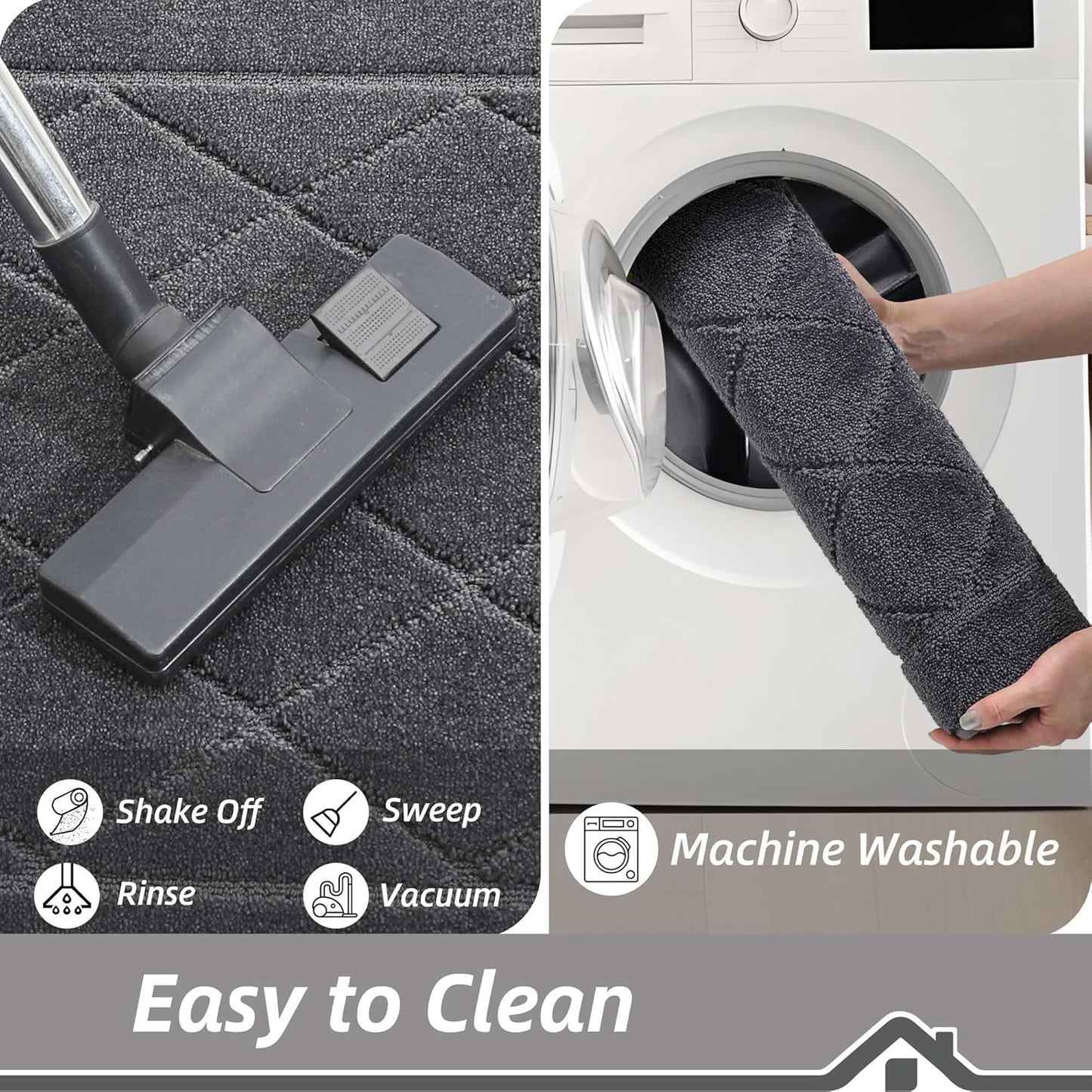 BEQHAUSE Dirt Trapper Door Mat 32" x 48", Doormat Non-Slip Entryway Rugs Washable, Dog Door Mat