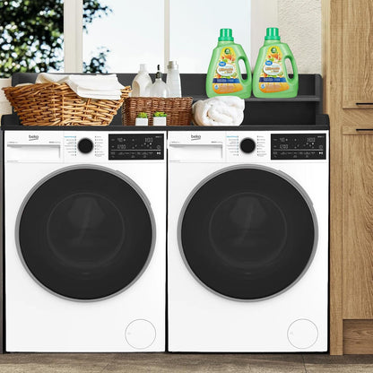 Royxen Laundry Countertop with 2-Tier Shelf Universal Fit, Washer and Dryer Countertop with Storage