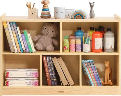Toy Storage Organizer for Kids Room, Wooden Kids Bookshelf for Classroom, Cube Storage Organizer