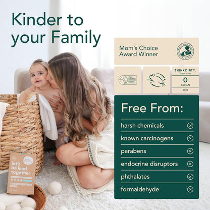Kind Laundry Detergent Sheets with Stain-Fighting Enzymes - Plant Powered Eco-Friendly Laundry Soap