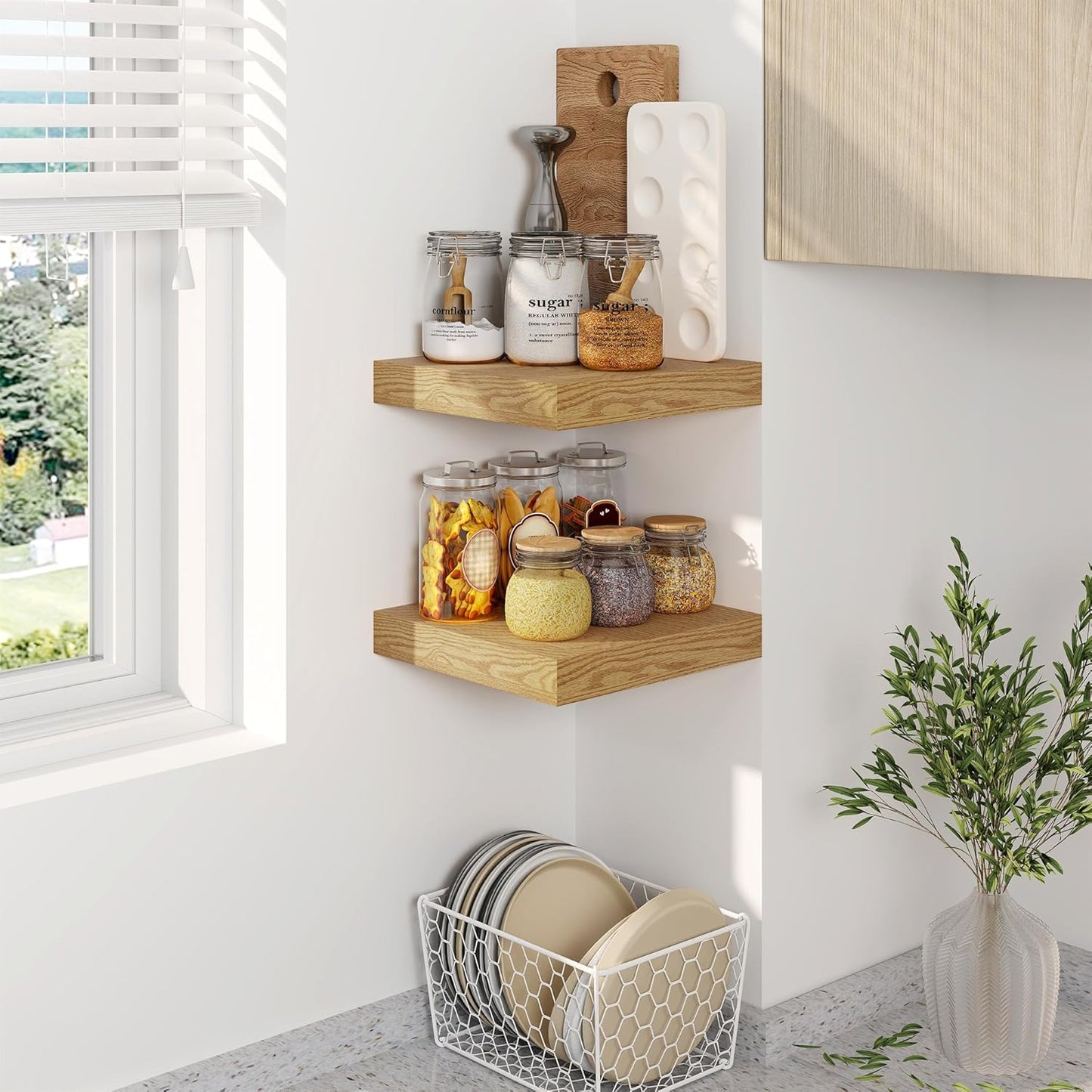 Fun Memories Floating Shelves, 8 Inch Deep Floating Shelves for Wall, 8 x 8 Wall Shelves, Rustic