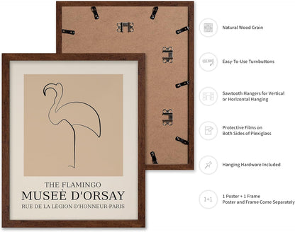 Poster Master Vintage Poster - Retro Minimalist Print - Gift for Artist, Housewarming - Flamingo