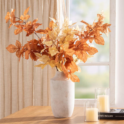Mitt&Ditt Ceramic Flower Vase, 12.5 inch Tall Off-White Vase, Large Decorative Terracotta Vases