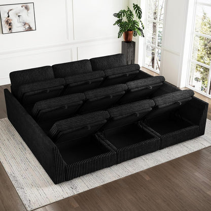 Belffin Modular Sectional Sofa with Sleeper Sofa, Oversized Cloud Couch with Extra Deep Seat