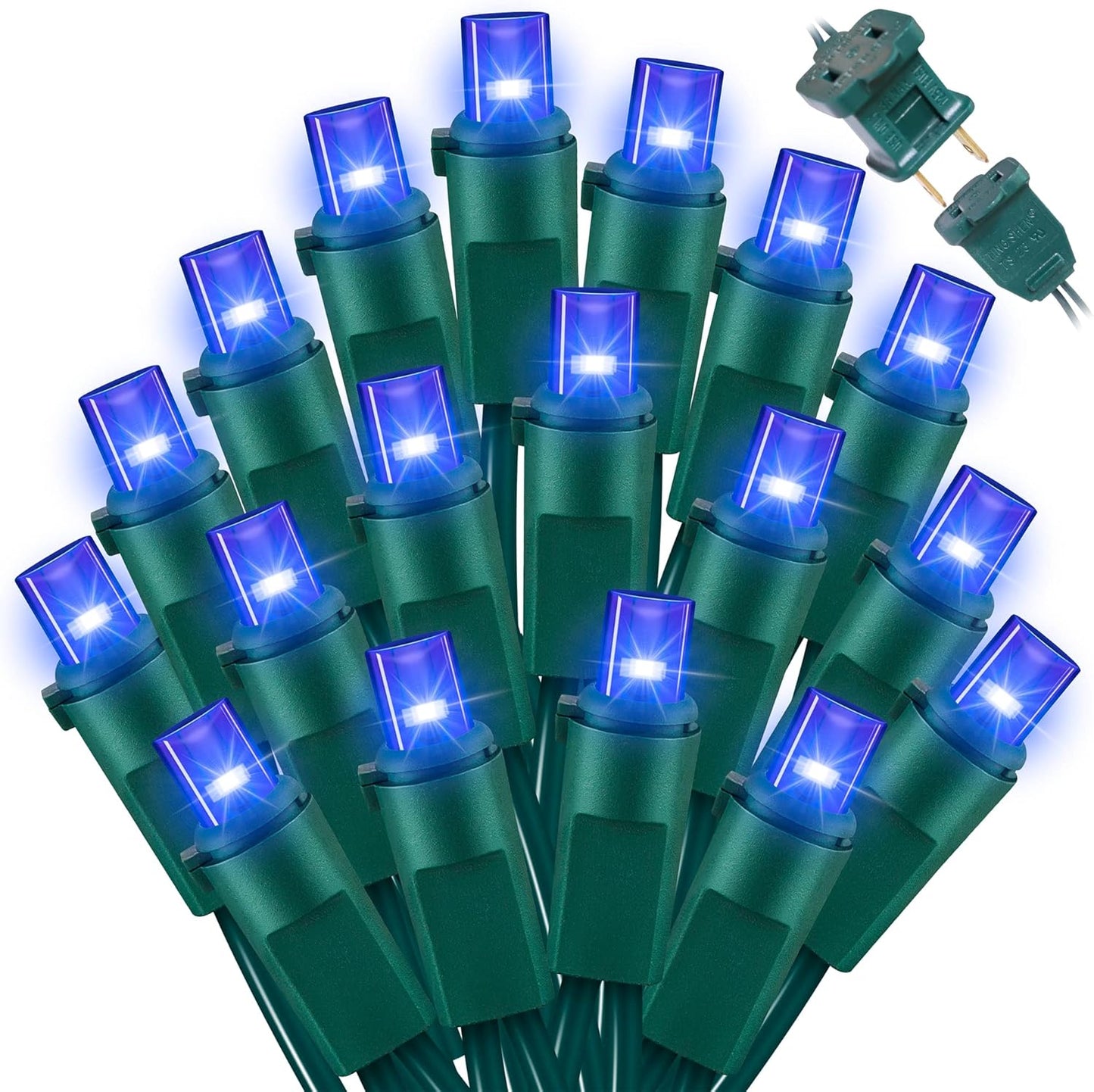 100 Count Blue - String Lights - 21.6FT LED Christmas Lights, Mini led Lights for Indoor Outdoor