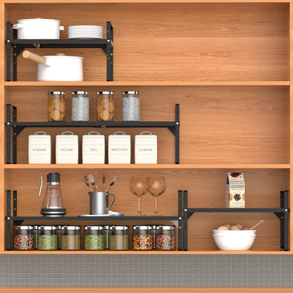 iPEGTOP Expandable Cabinet Storage Shelf Organizer Rack, Heavy Duty Cupboard Stand Spice Rack