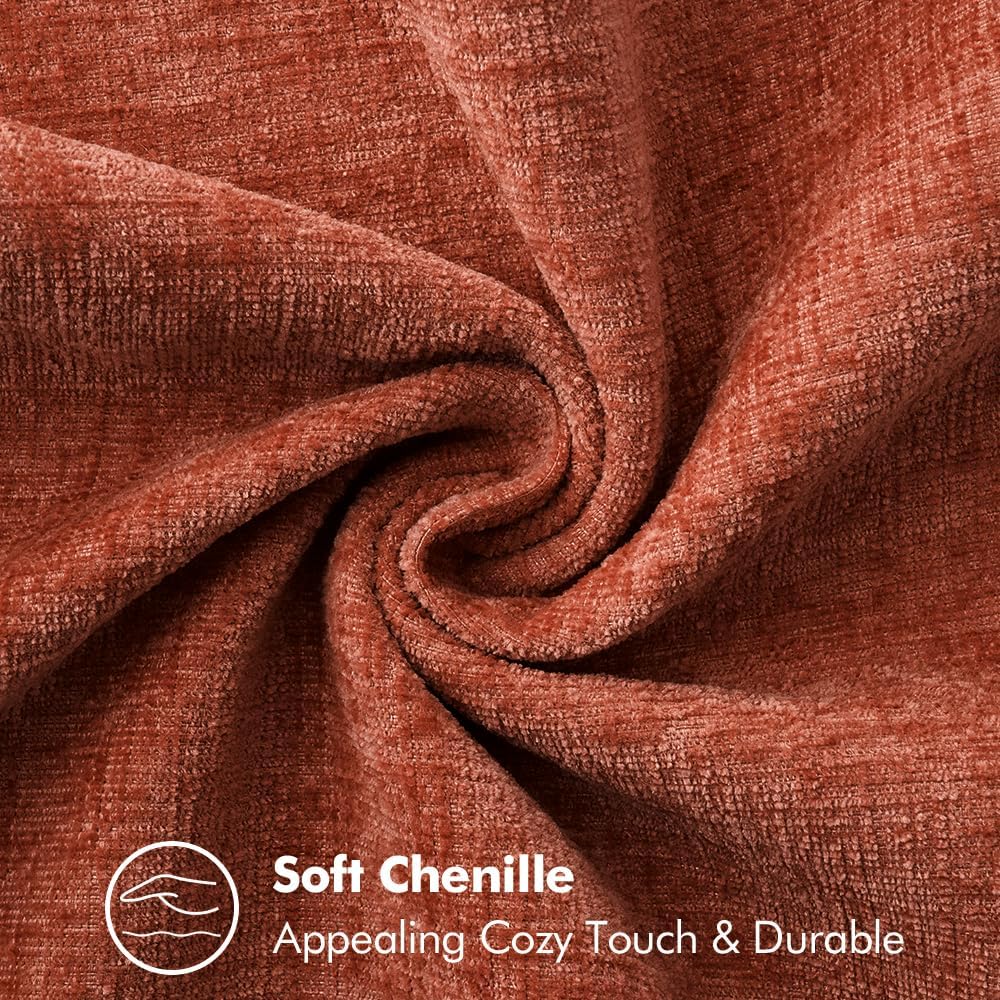 MIULEE Pack of 2 Fall Couch Throw Pillow Covers 16x16 Inch Burnt Orange Farmhouse Decorative Pillow