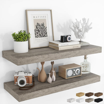 RICHFOCUS 36Inch Floating Shelves for Wall 2 Pack Shelves for Bedroom|Kitchen|Bathroom Wall Mounted