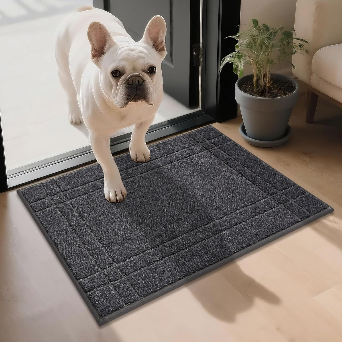 JSEI Entryway Rugs Doormat 20"x32", Non-Slip Dirt Trapper Door Mats Indoor, Washable Absorbent and