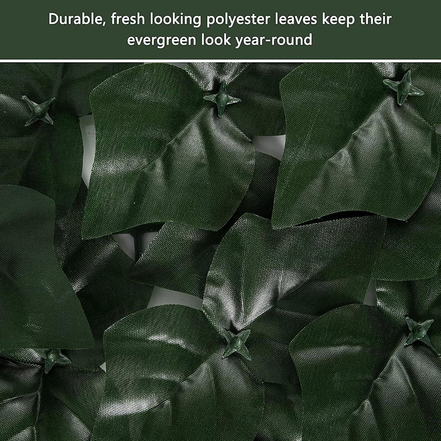Faux Ivy Fence Privacy Screen Outdoor Expandable Artificial Greenery Roll Fake Hedge Wall Patio