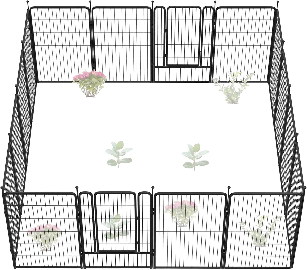 FXW Garden Fence Outdoor for The Yard – 45in(H) x 35.7ft(L) Heavy Duty Metal Animal Barrier for Dog