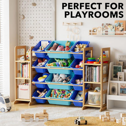 SpaceAid Toy Storage Organizer with 6 Shelves and 12 Bins, Toy Organizers Storage Bookshelf, Kids