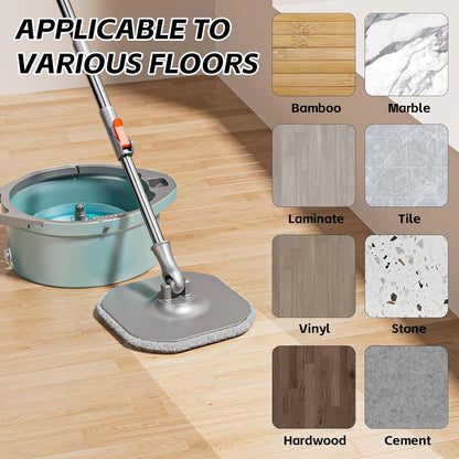 9 Inch Square Microfiber Mop Pad Refill Compatible with True & Tidy Mop System and Most 9 Inch