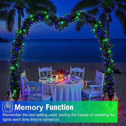 100FT 300 LED Christmas Lights Outdoor, Christmas Tree Lights with 8 Modes Waterproof, Plug in
