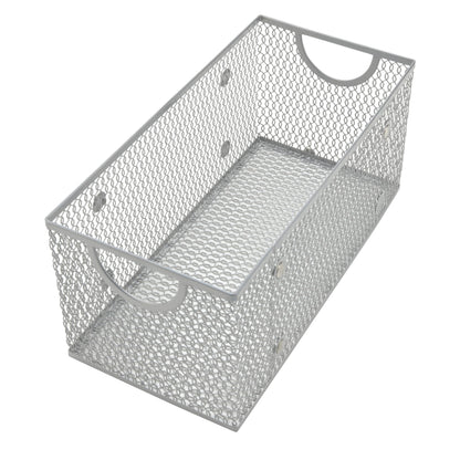 YBM Home Mesh Wire Storage Basket for Shelves, Pantry Organization, and Kitchen - Multipurpose