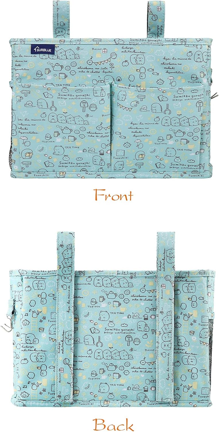 Surblue Bedside Caddy Hanging Bed Organizer Storage Bag Pocket for Bunk and Hospital Beds, College
