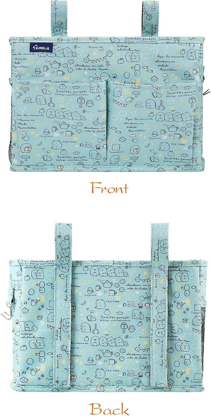 Surblue Bedside Caddy Hanging Bed Organizer Storage Bag Pocket for Bunk and Hospital Beds, College