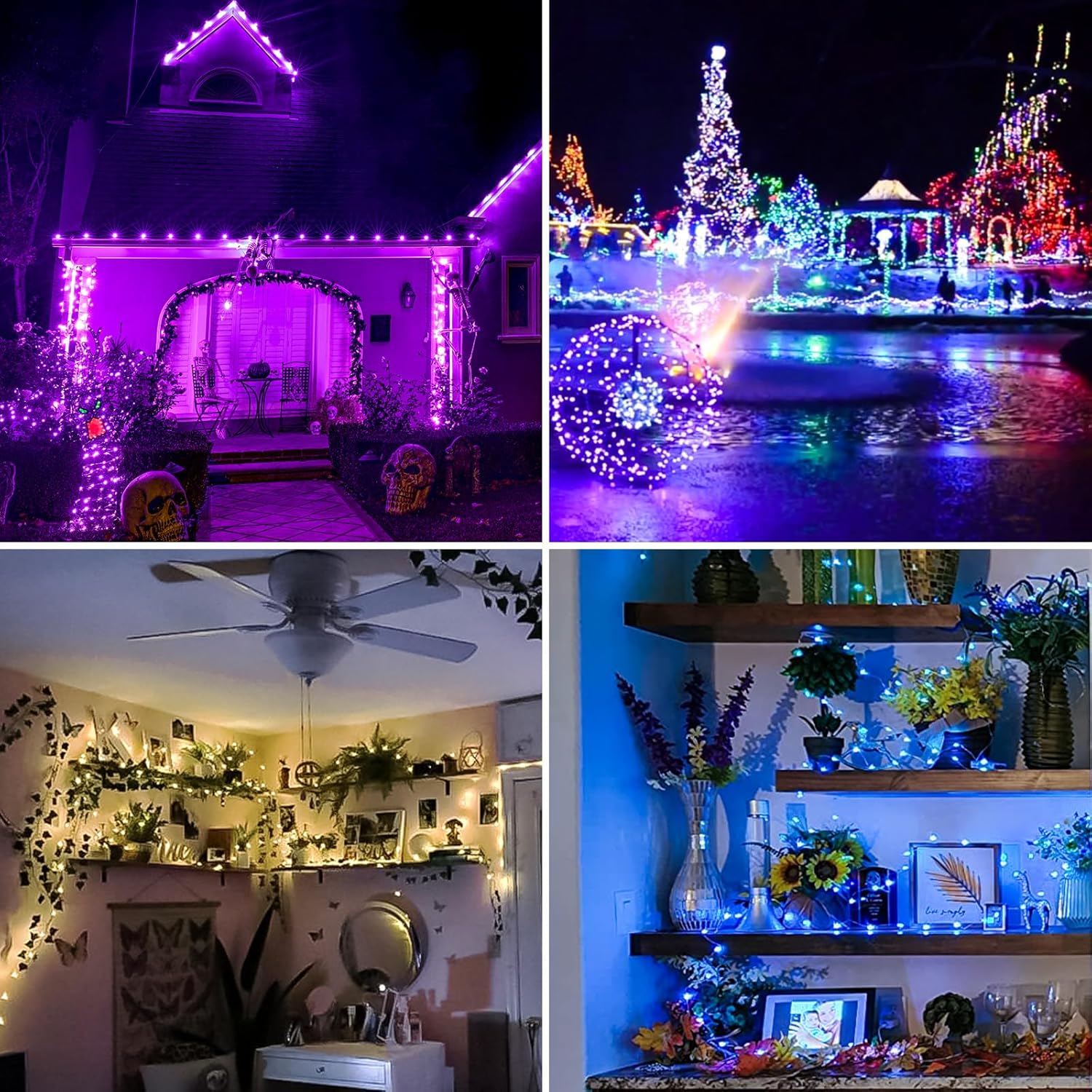 39Ft 120 LED Fairy Lights Battery Operated, RGB Color Changing String Light with Remote and Timer