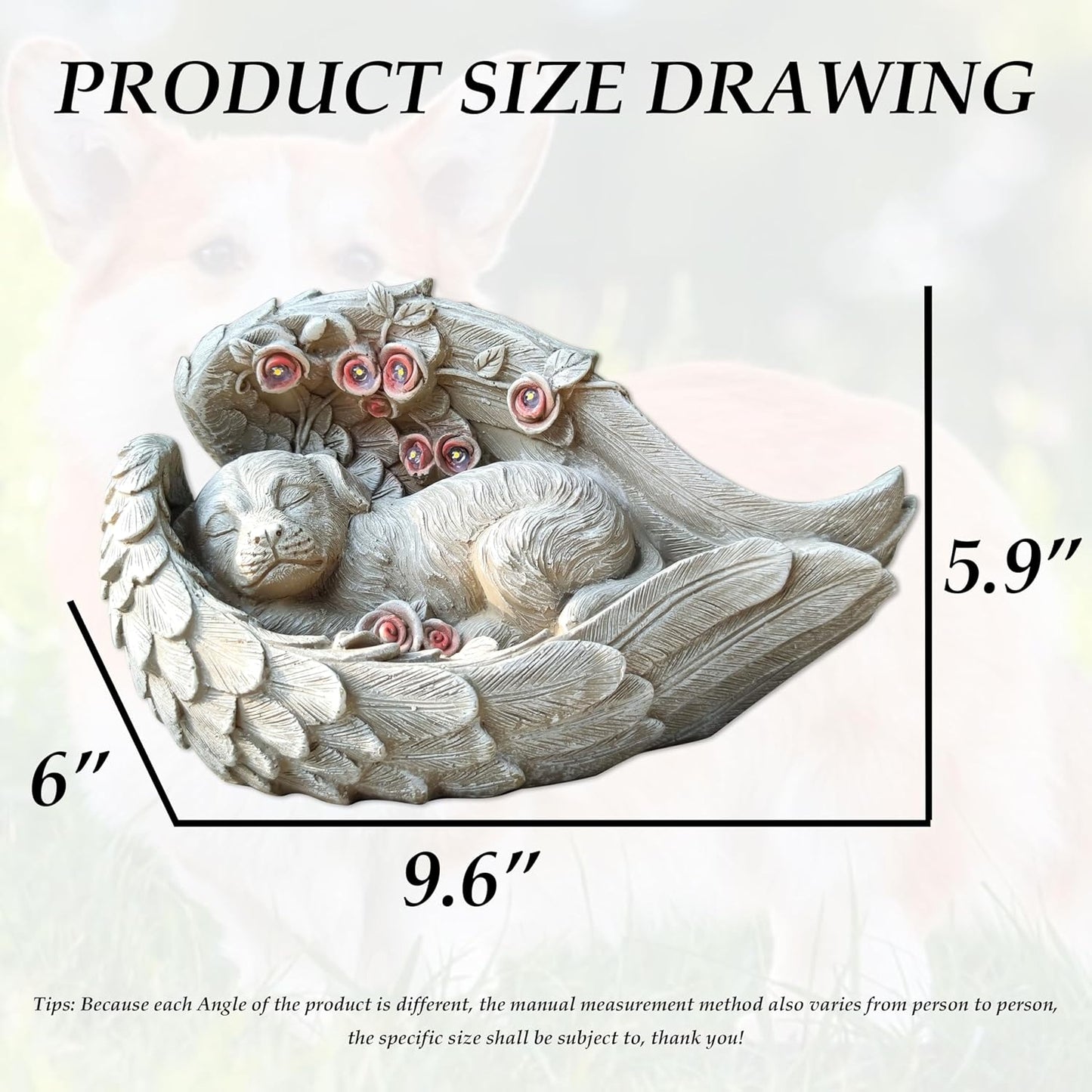 Solar Dog Garden Statues Outdoor Décor- Dog Figurines Solar LED Light Lawn Ornaments - Yard