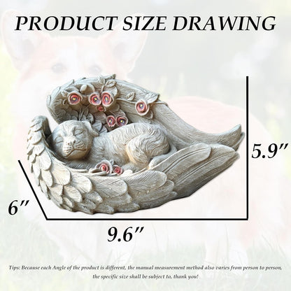 Solar Dog Garden Statues Outdoor Décor- Dog Figurines Solar LED Light Lawn Ornaments - Yard