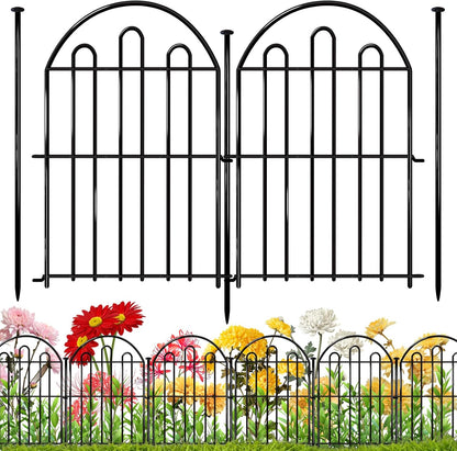 32 Pack Decorative Garden Fence, 26in x 34.6ft Arched No Dig Animal Barrier Fence for Dog Rabbit