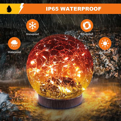Solar Globe Lights Outdoor Waterproof-Solar Balls-Solar Garden Lights-Orbs for Outside 4 Pack
