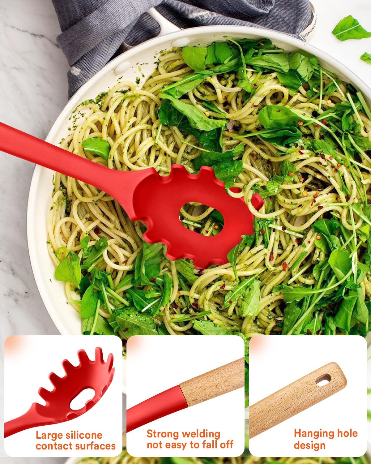 Kitchen Utensils Set, 13PCS Silicone Cooking Utensils, Heat Resistant Kitchen Utensil Spatula Set