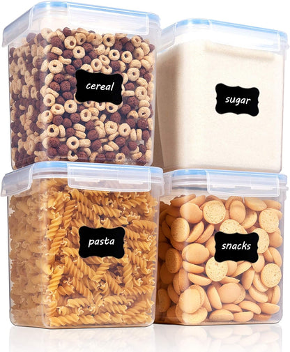 Vtopmart Food Storage Containers 2.5L / 84.5oz, 4 Pieces BPA Free Plastic Airtight Canister for