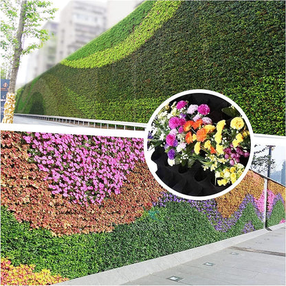 72 Pockets Hanging Planter Bags, Hanging Vertical Wall Mounted Plant Planting Grow Bags, Herb
