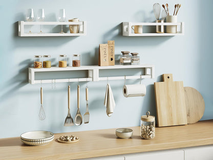 Upgraded Thick Floating Shelves - Multi-Use Wall-Mounted Bookshelves for Kids and Nursery, Ideal