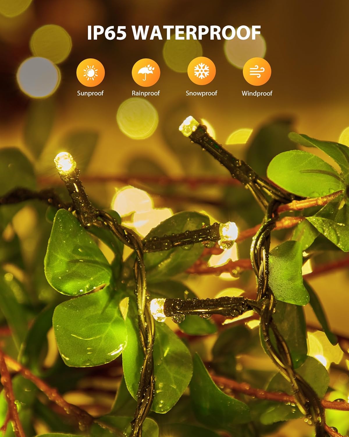 Brightown 2 Pack Solar String Lights for Outside, 92Ft 240 LED Solar Lights Outdoor Waterproof with